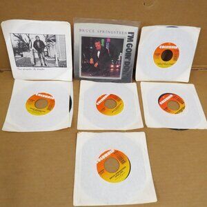 Lot of 7 Assorted Bruce Springsteen Clarence Clemons 45 RPM Vinyl Singles
